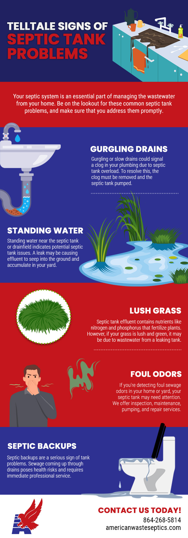 Telltale Signs of Septic Tank Problems [infographic]